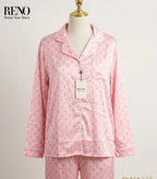 Imported Pink Satin Pajama Set with a Soft & Feminine Luxurious Design