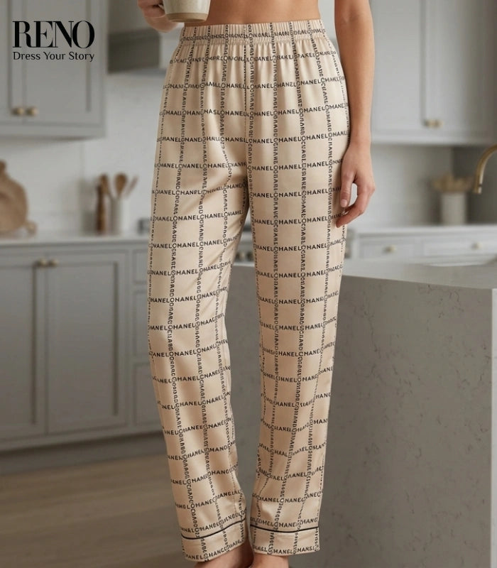 Imported satin pajama set with an elegant and soft design