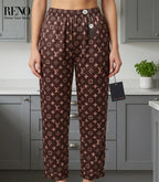 Imported Brown Satin Pajama Set with a Luxurious & Soft Design