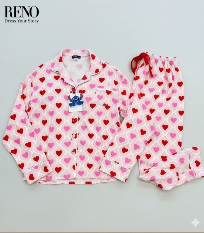 Heart Print Pajama – Cozy & Stylish for Every Day