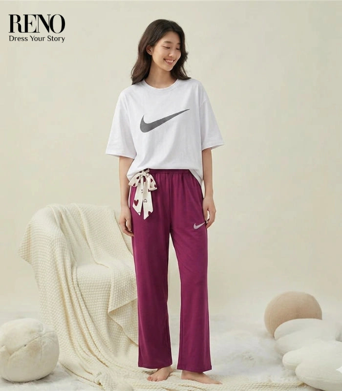 Imported Burgundy Women's Pajama Set