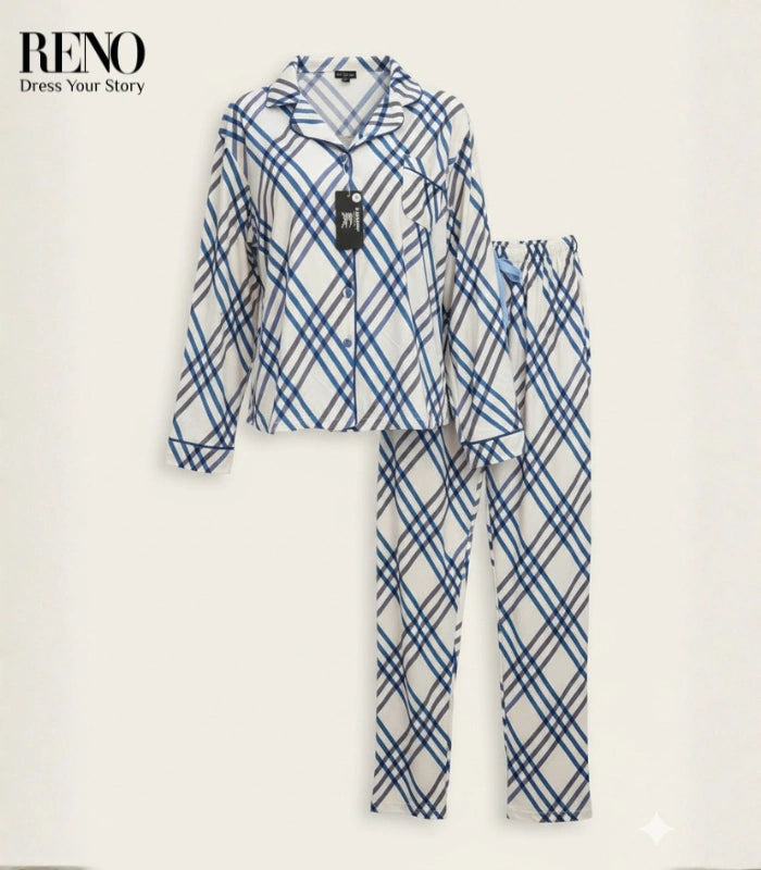 Women’s Winter Plaid Pajama – Warm Fabric & Comfortable Design