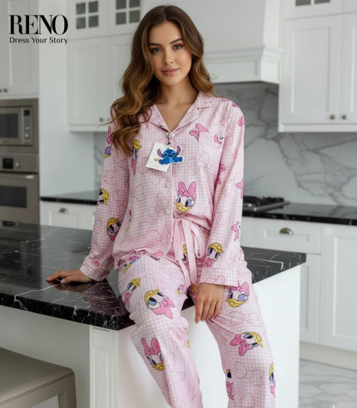 Women’s Fall & Winter Pajama Set – Warm Fabric & Comfortable Design