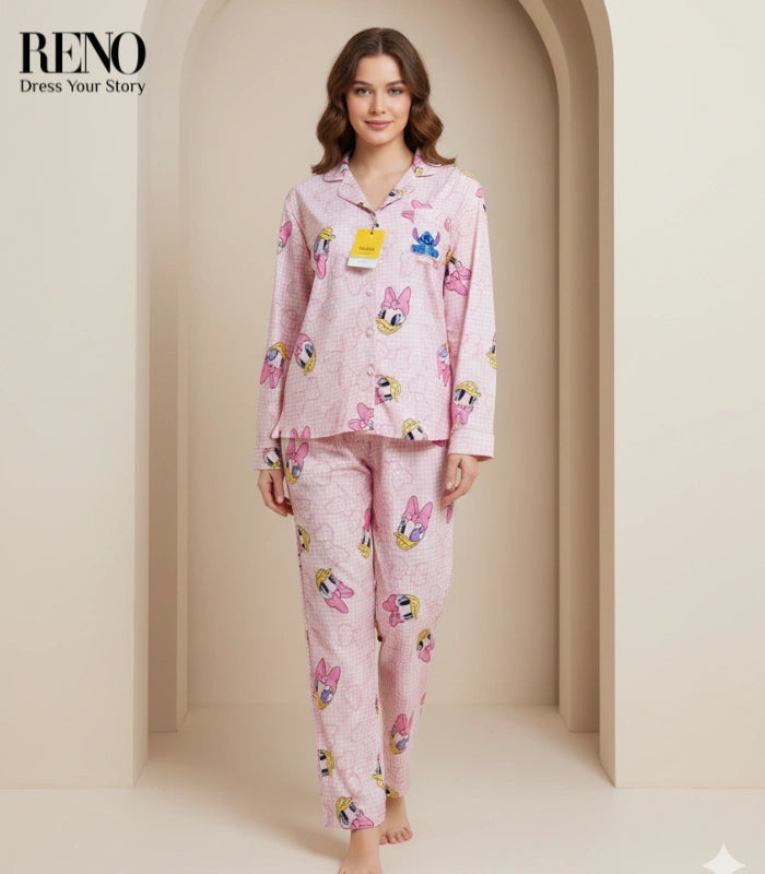 Women’s Fall & Winter Pajama Set – Warm Fabric & Comfortable Design