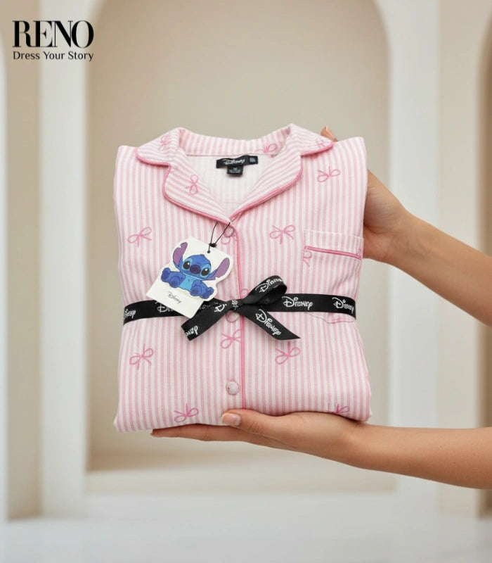 Comfortable Pajama Set with Cute Cartoon Touch