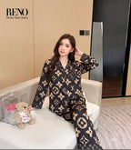Imported Brown Satin Pajama Set with a Luxurious & Soft Design