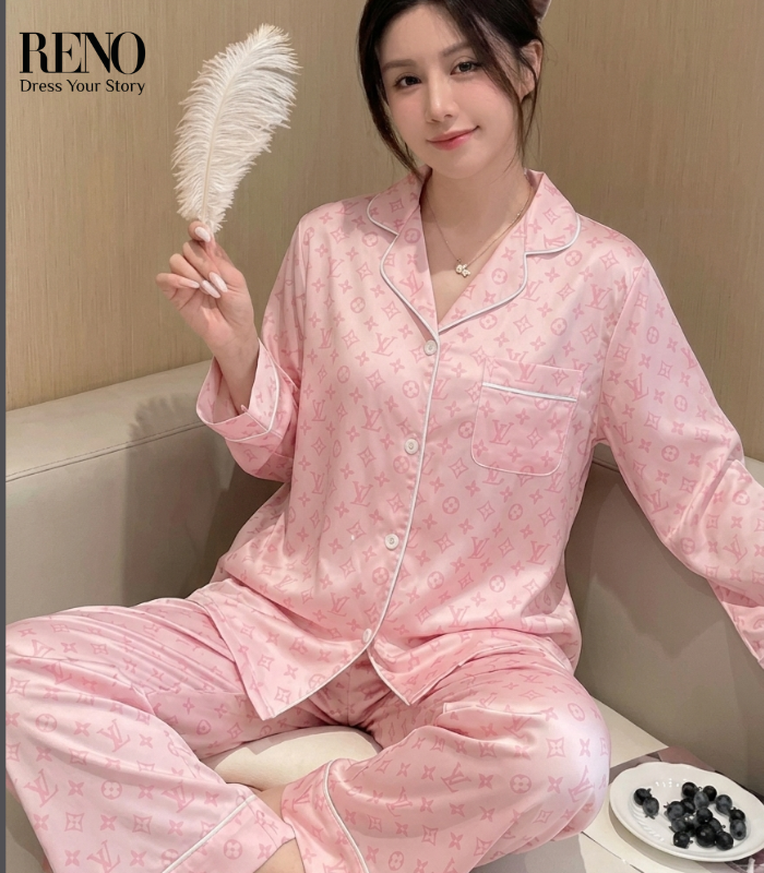 Imported Pink Satin Pajama Set with a Soft & Feminine Luxurious Design