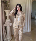 Imported satin pajama set with an elegant and soft design