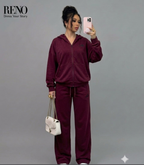 100% Cotton Burgundy Suit