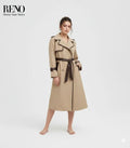 Long Leather Trench Coat – Classic & Stylish