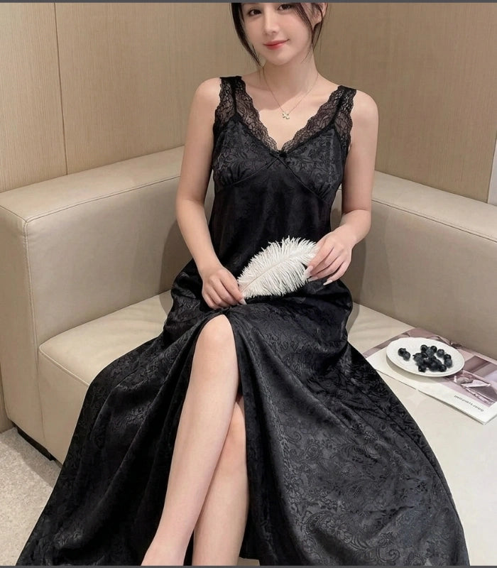 Jacquard Slit Dress