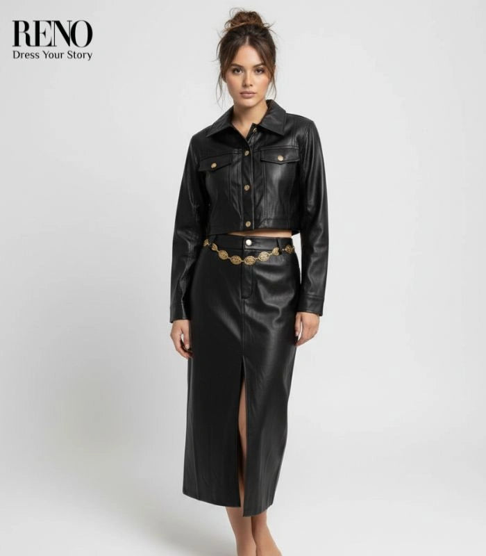 Short Leather Jacket – Bold & Stylish