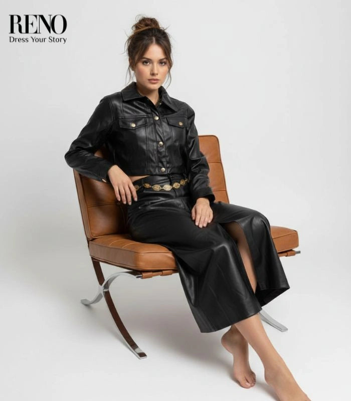 Short Leather Jacket – Bold & Stylish