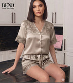 Champagne Satin Lace