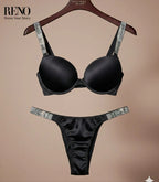 Imported luxury black lingerie set