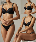 Imported luxury black lingerie set