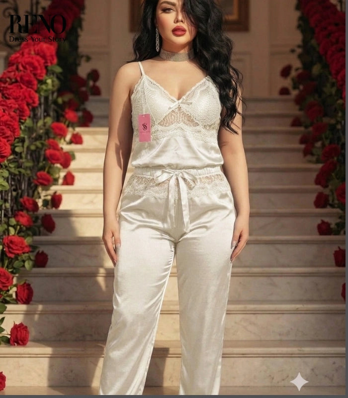 White Satin Lace