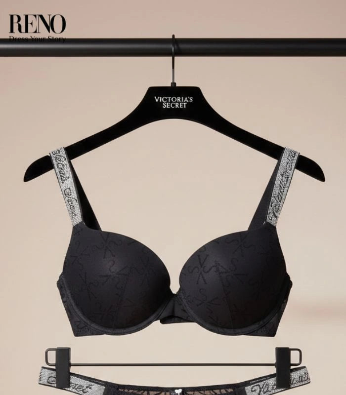 Imported luxury black lingerie set