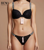 Imported luxury black lingerie set