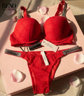 Imported luxury red lingerie set