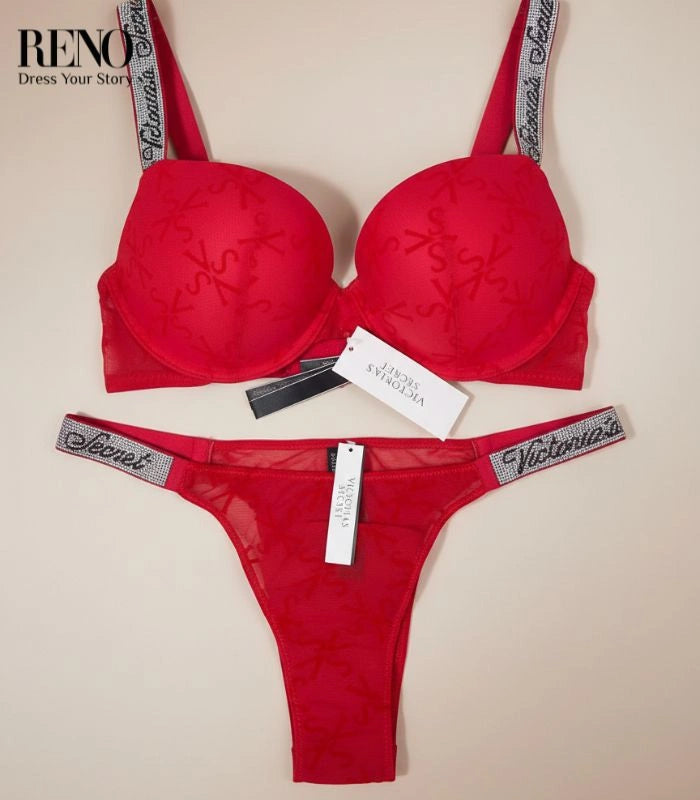 Imported luxury red lingerie set