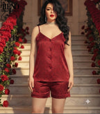 Burgundy Satin Floral