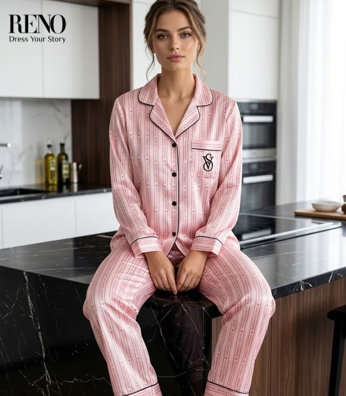 Pink-Style Feminine Pajama – Soft & Comfortable