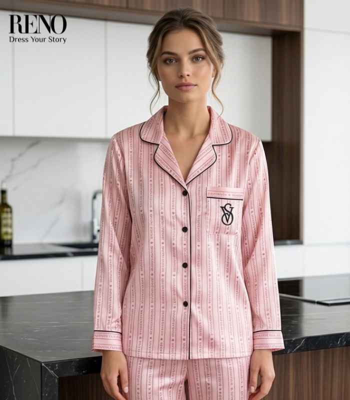 Pink-Style Feminine Pajama – Soft & Comfortable