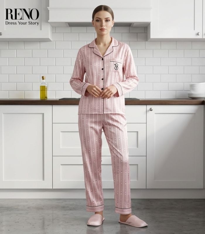 Pink-Style Feminine Pajama – Soft & Comfortable
