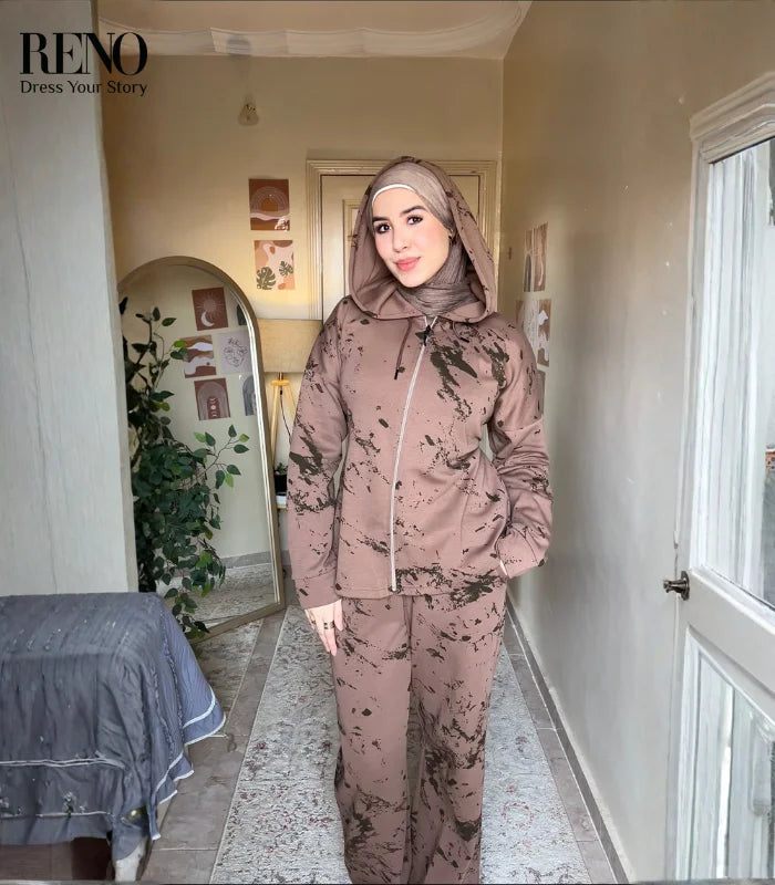 Mocha Printed Set