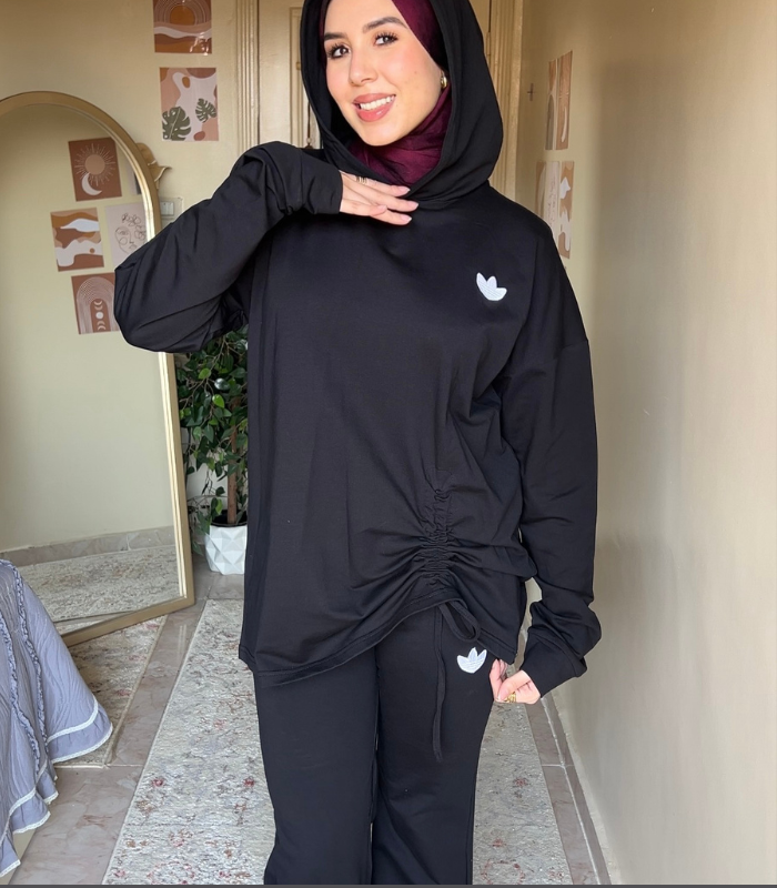 Black Hoodie Set