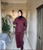 Burgundy Printed Set