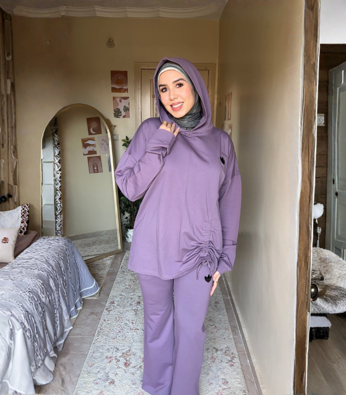 Mauve Hoodie Set