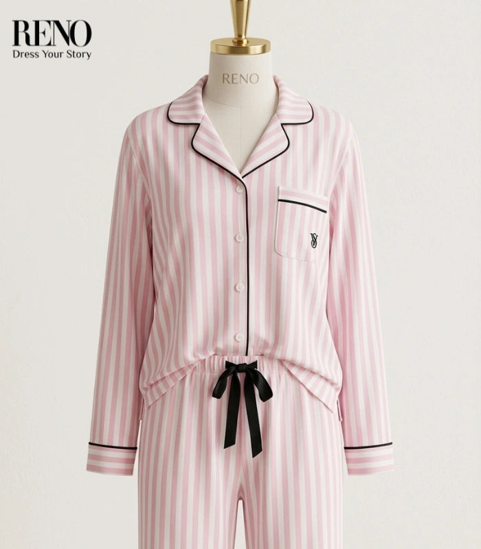 Blush Striped Summer Cotton Set