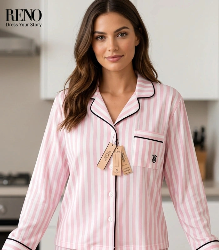 Blush Striped Summer Cotton Set