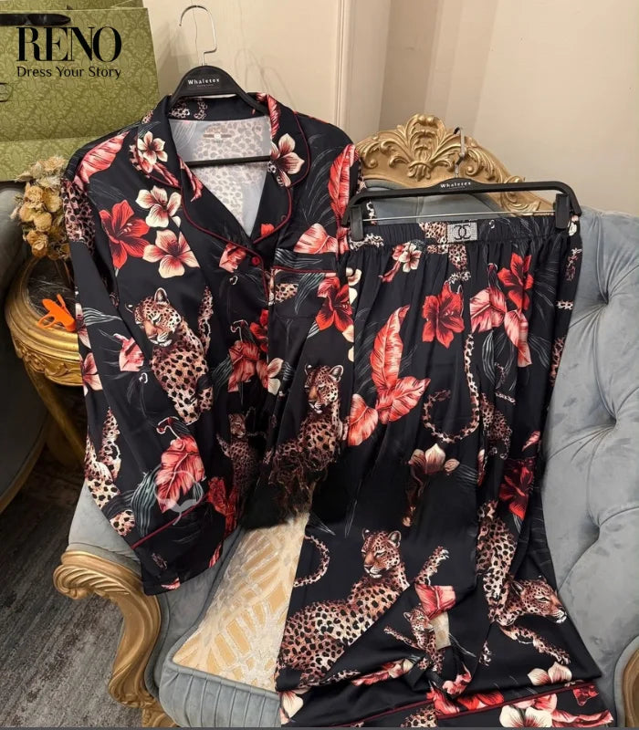 Floral Leopard Pajamas
