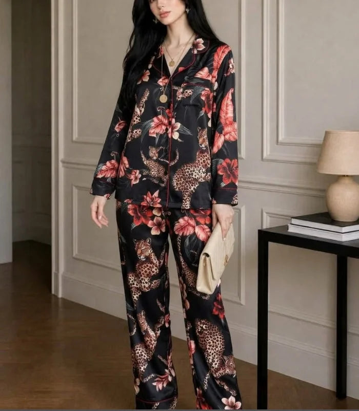 Floral Leopard Pajamas