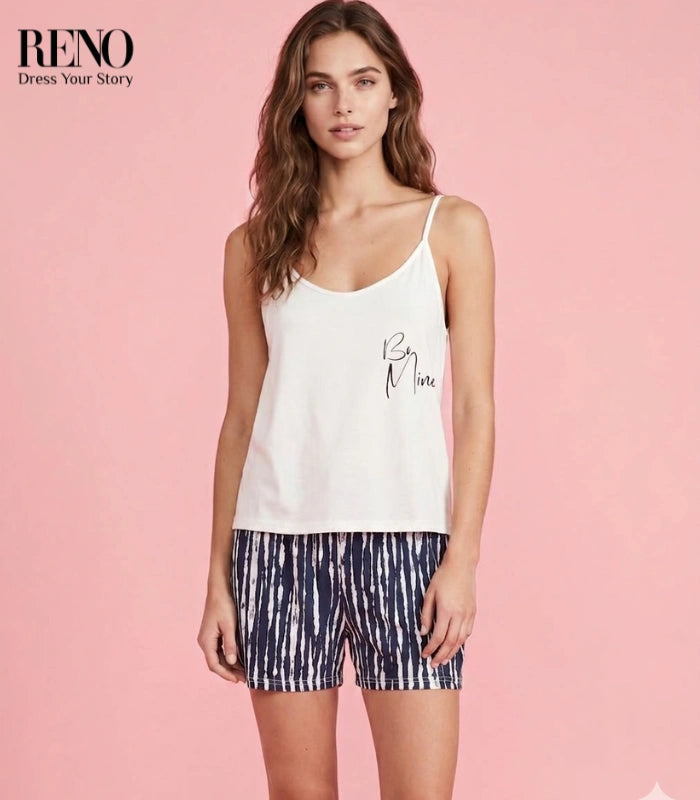 Be Mine Printed Cami & Shorts Pajama Set