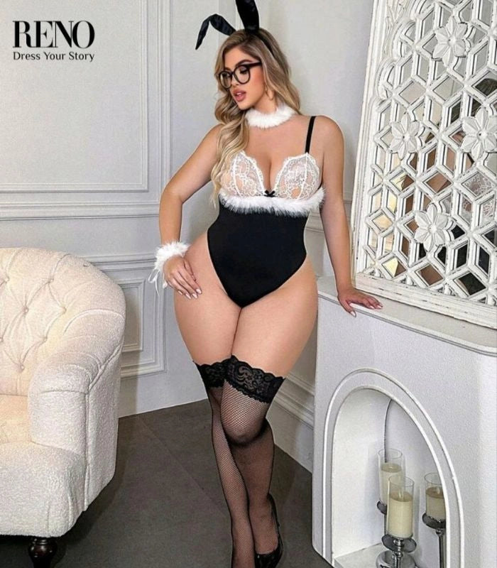 Luxury piece made of butter fabric, imported lace, and fur