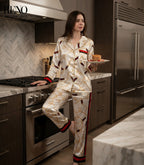 Gold Chain Print Pajama Set