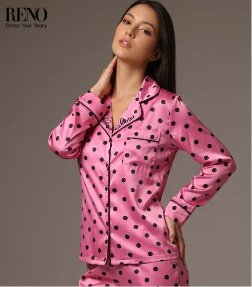 Pink Polka Dot Pajama Set