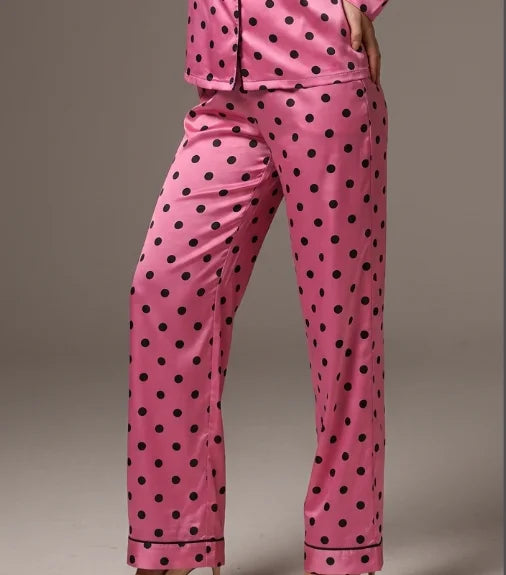 Pink Polka Dot Pajama Set